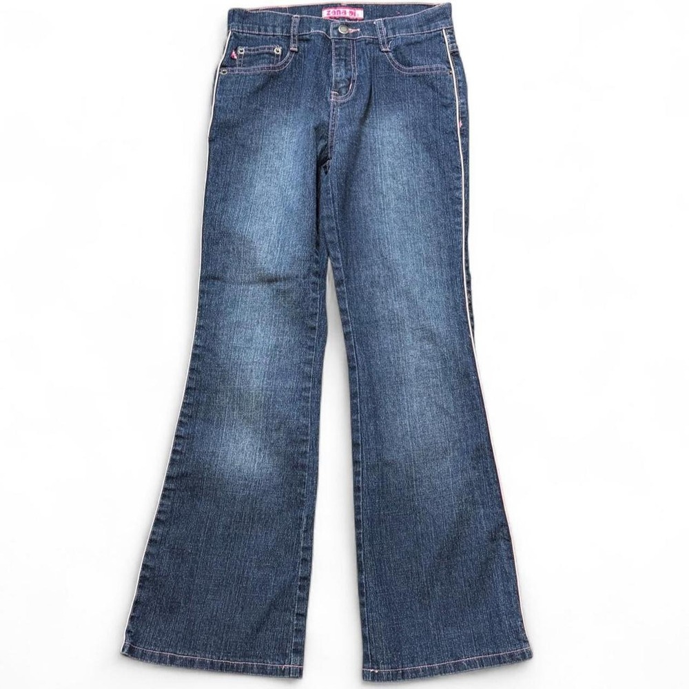 Vintage Y2K Zana Di Side Stripe Flare Jeans, Girls Size 10